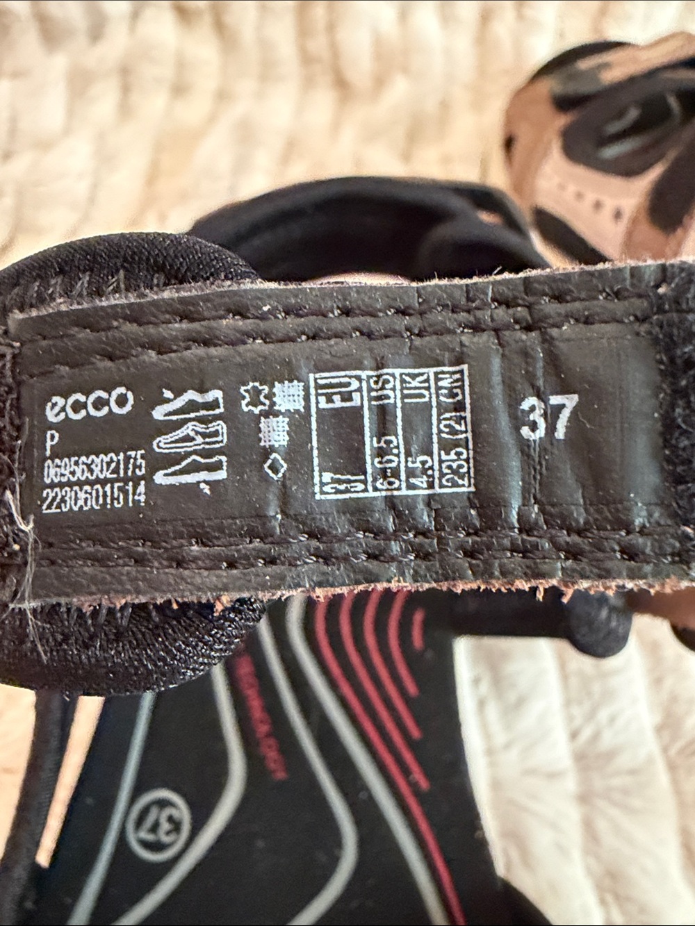 ECCO Yucatán Brown and Black Velcro Sport Sandals - Picture 4 of 4